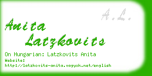 anita latzkovits business card